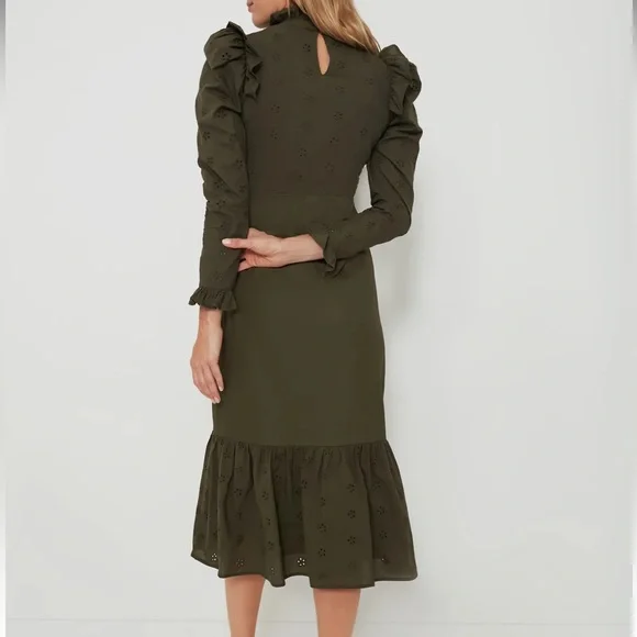 HYACINTH HOUSERegina Ruffle Midi Dress
